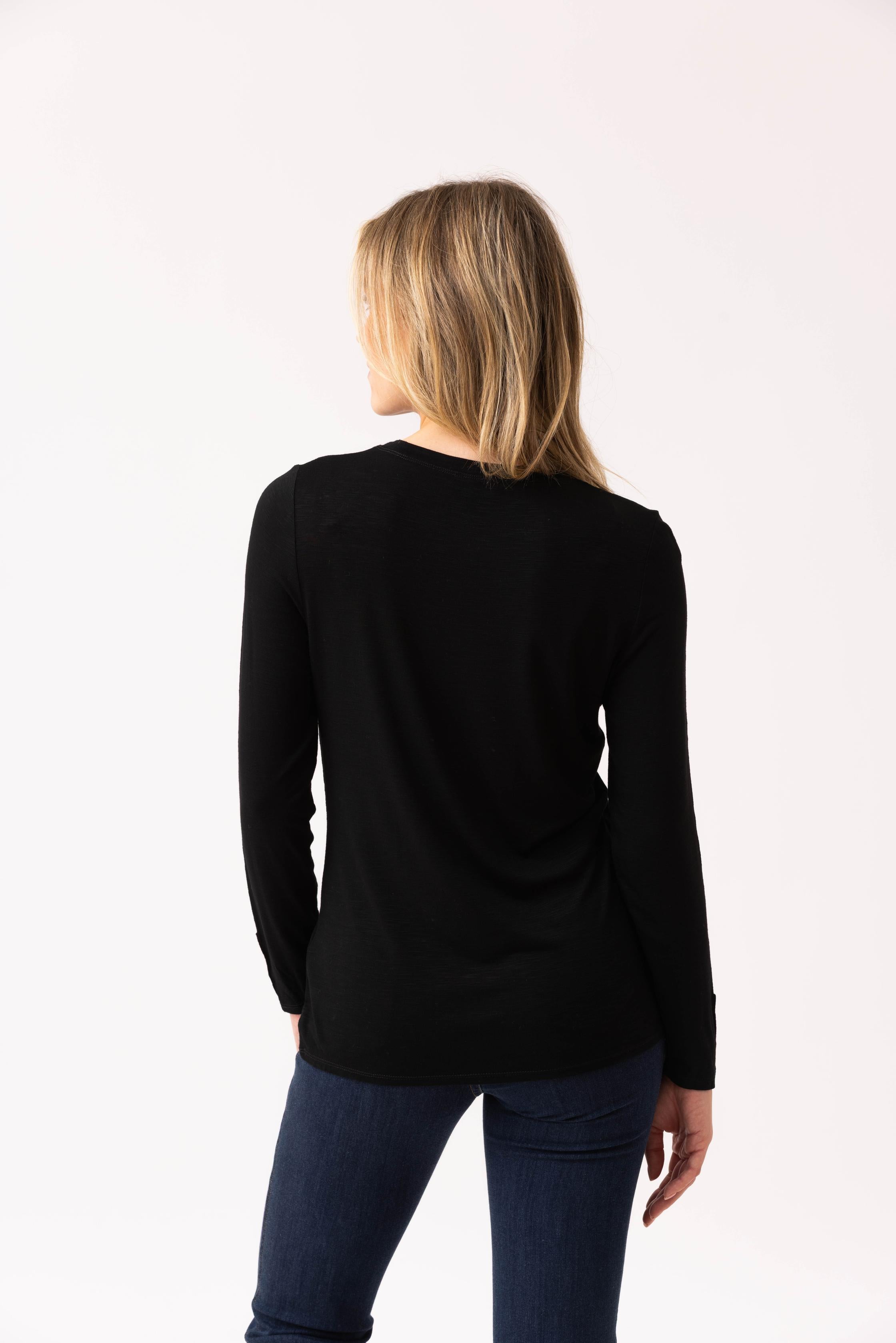 Button Cuff Long Sleeve Top