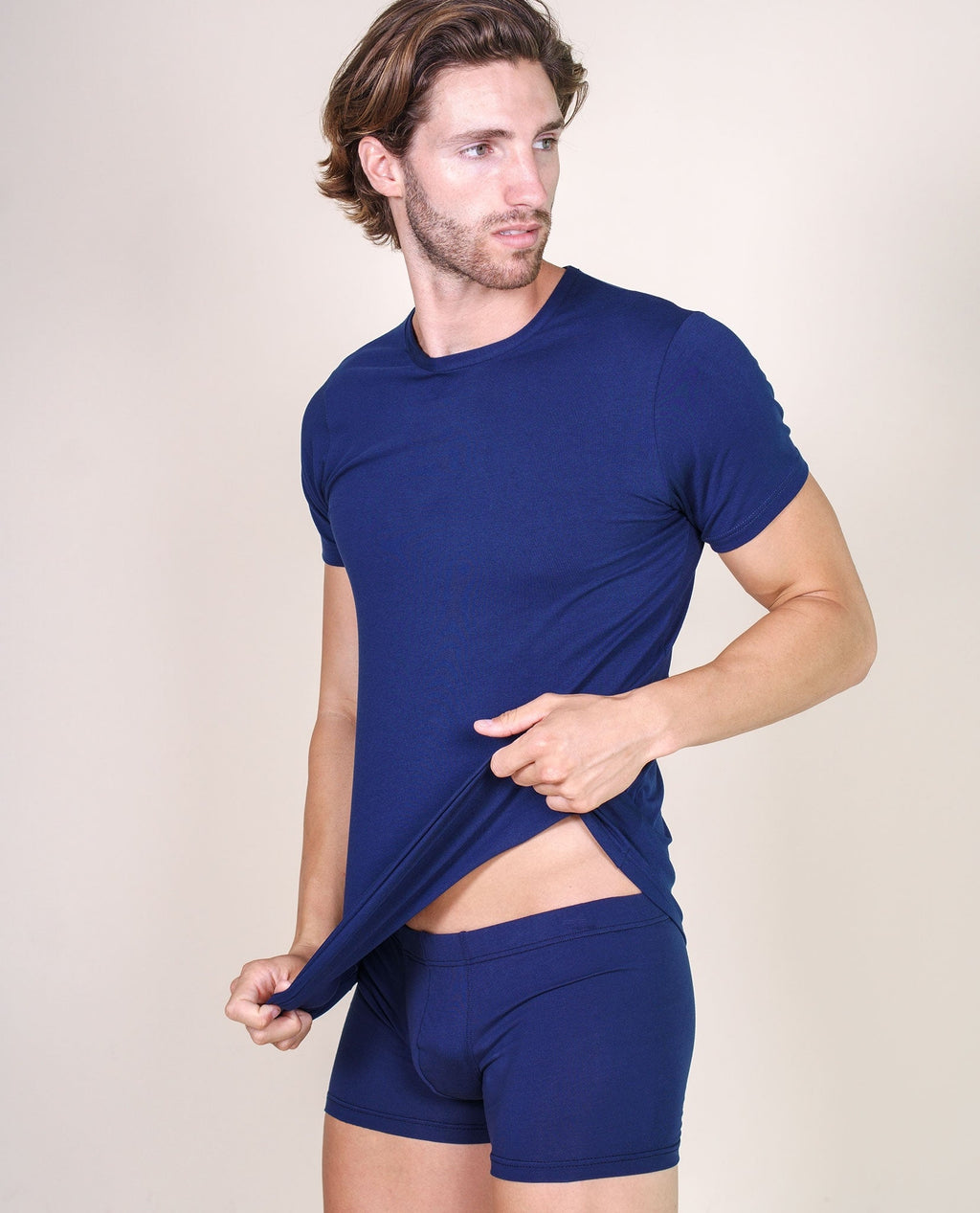BASIC COTTON Free Spirit Premium Quality 100% Cotton Men's Crew Neck T-Shirt. Proudly Made in Italy (906)