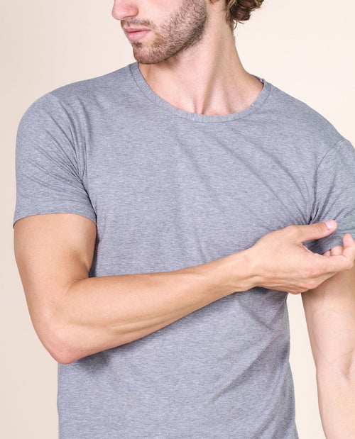 BASIC COTTON Free Spirit Premium Quality 100% Cotton Men's Crew Neck T-Shirt. Proudly Made in Italy (906)