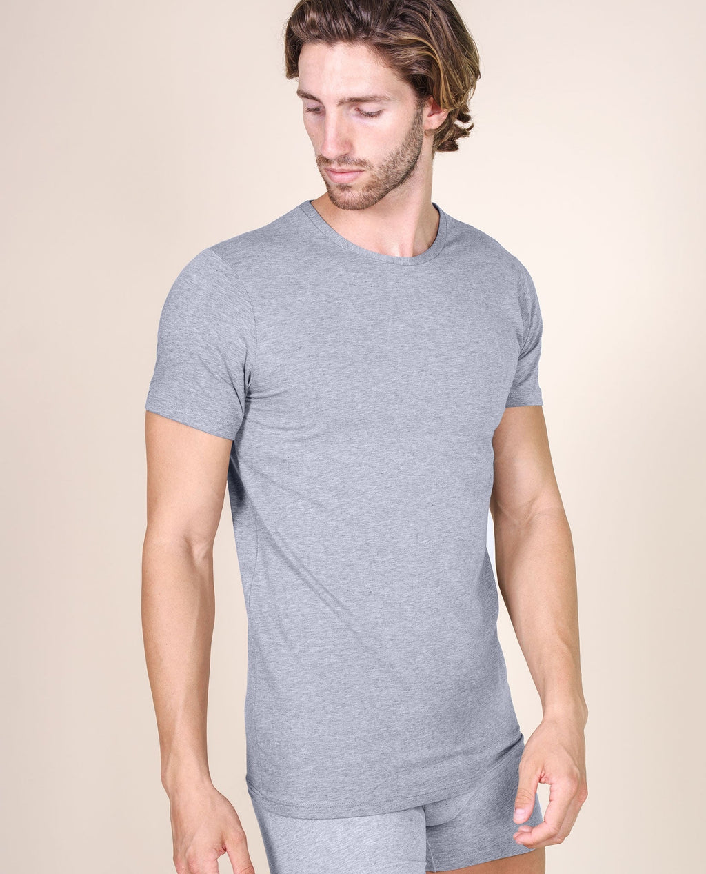 BASIC COTTON Free Spirit Premium Quality 100% Cotton Men's Crew Neck T-Shirt. Proudly Made in Italy (906)