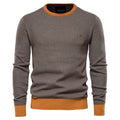 Casual Hit Color Men's European Size Shirt Trend Pullover