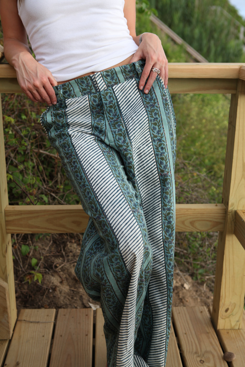 Edison Pant in Mystic Blue Stripe