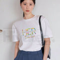 "Women's Letter Print" – Casual Summer Round Neck Graphic Top