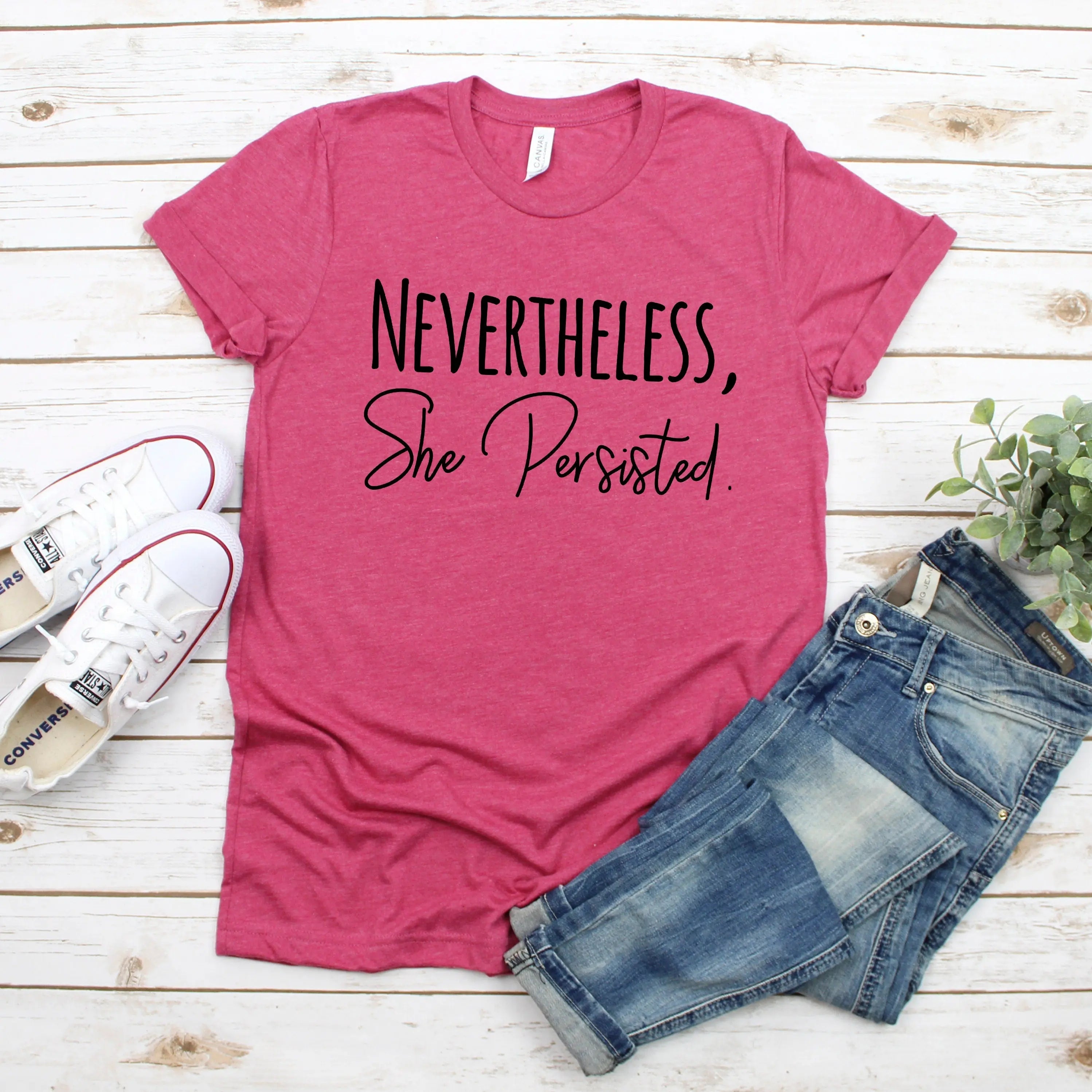 Nevertheless She Persisted Shirt - Women's Graphic Tee With Trendy Black Design