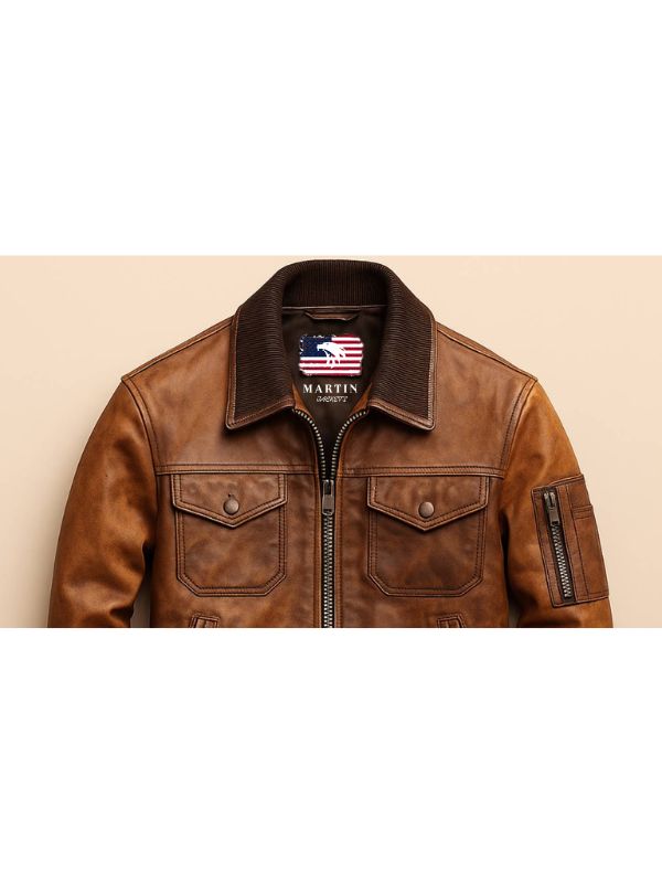 Kai Leather Brown Jacket - Men Leather Jacket Brown